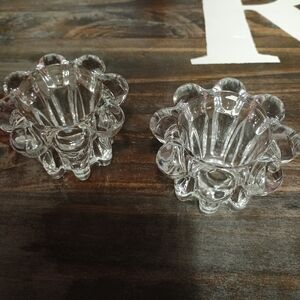 Elegant Clear Glass Tealight Holders